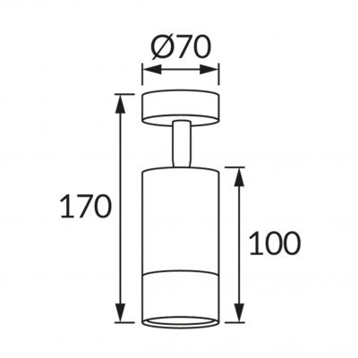 Lampa oprawa ścienno-sufitowa PUZON SPT max 35 W GU10 biały/złoty 04275 IDEUS (04275)